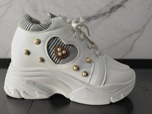 Heart Chunky Sneaker For Women